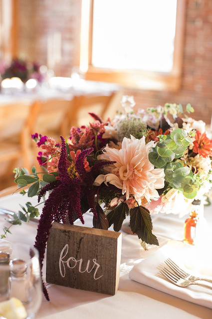 Wood table number