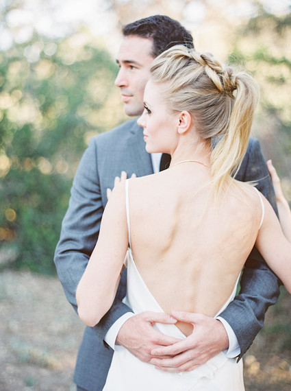 Modern bridal ponytail