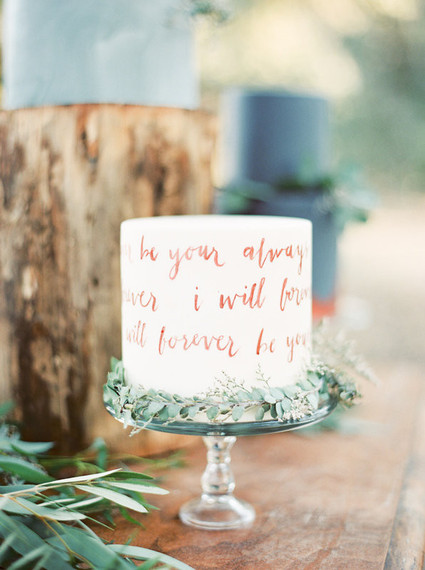 Calligraphy wedding cake