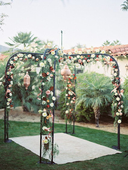 Rose floral arbor