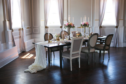 Vintage wedding tablescape