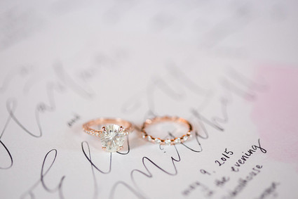 Rose gold wedding rings