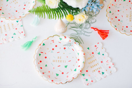 festive holiday paper plates