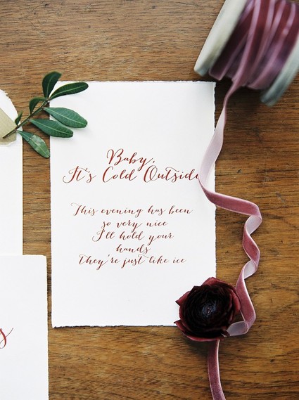 Christmas wedding invitation