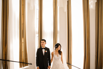 Indoor wedding portraits