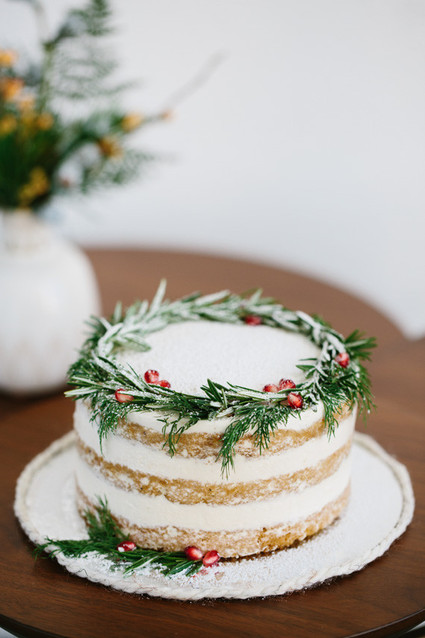 Holiday naked cake
