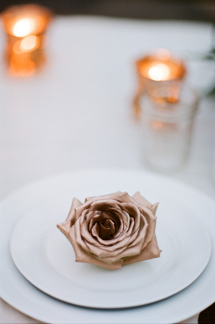 Copper rose decor