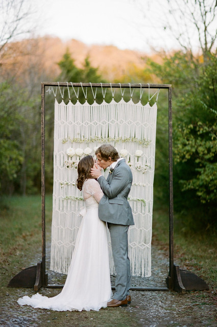 Macrame ceremony backdrop