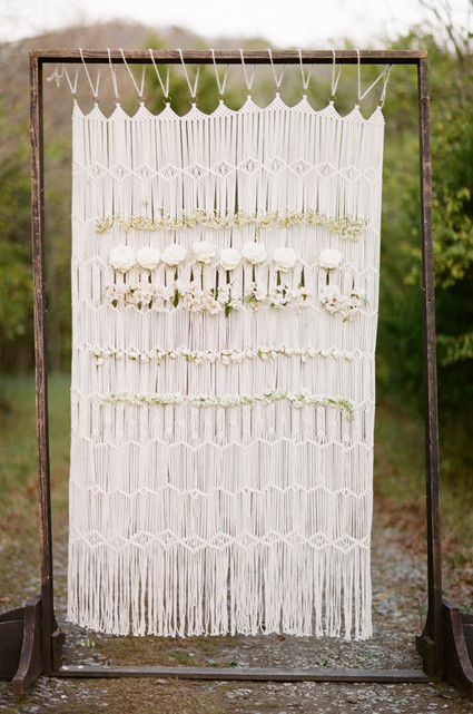 Macrame ceremony backdrop