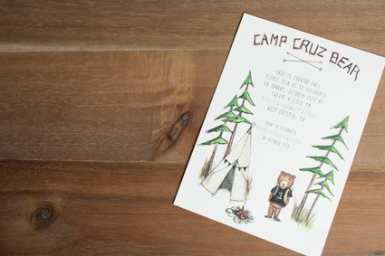 wintery camp themed birthday