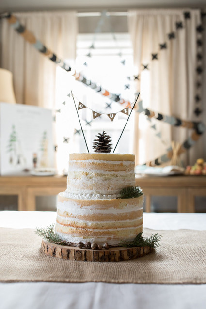 wintery camp themed birthday