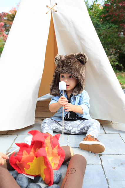 wintery camp themed birthday