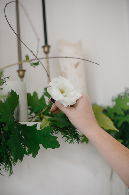 DIY Glam holiday mantel