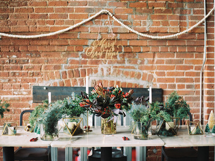 Holiday wreath making christmas party