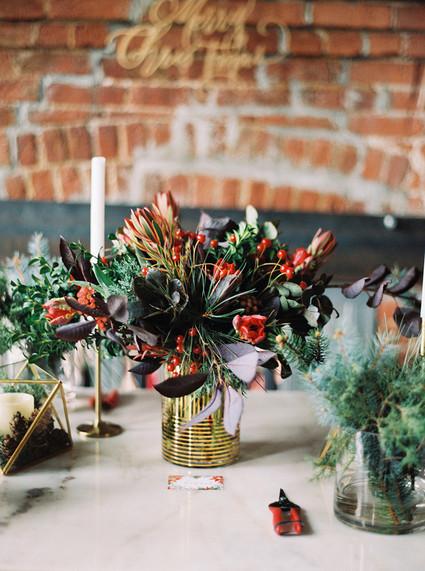 Holiday wreath making christmas party