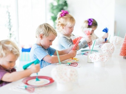 Modern cookie decorating party ideas