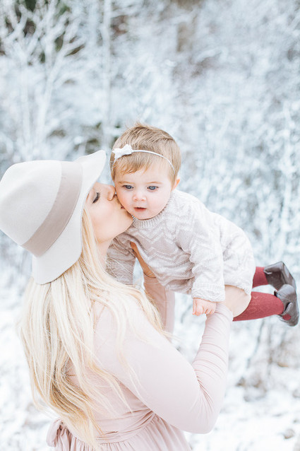 Snowy Utah family photos