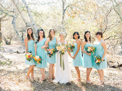 Aqua Jcrew bridesmaid dresses