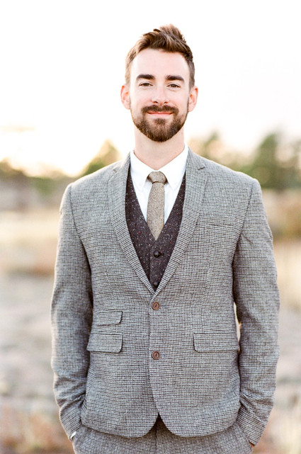 Tweed groom suit