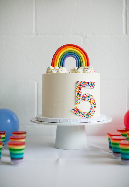 Rainbow birthday cake