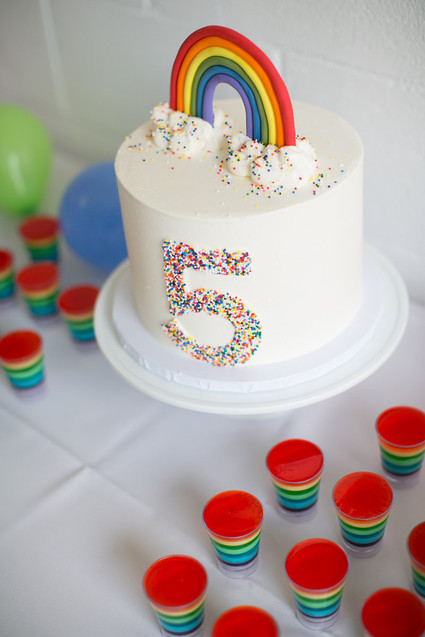 Rainbow birthday cake