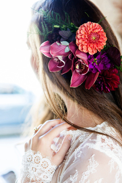 Floral hairstyle