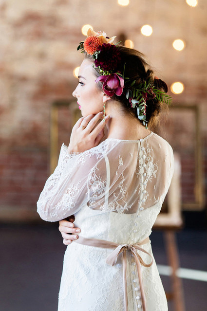 Modern floral crown