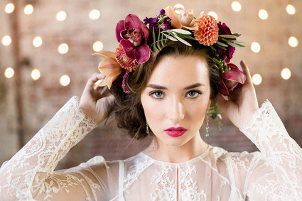 Modern floral crown