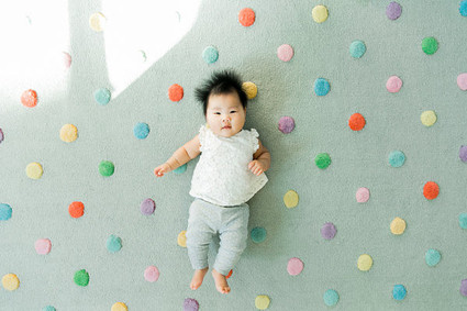 baby photos with polka dots