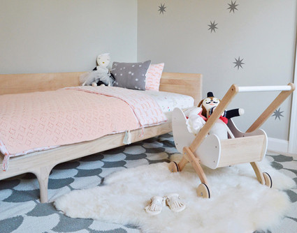 pink and grey girls room Inspiration
