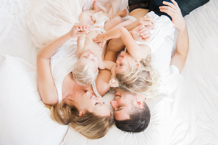 Lifestyle family photos at home