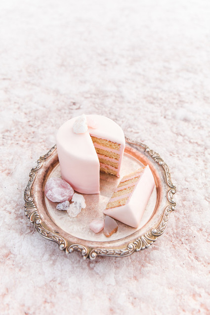 Pink wedding cake