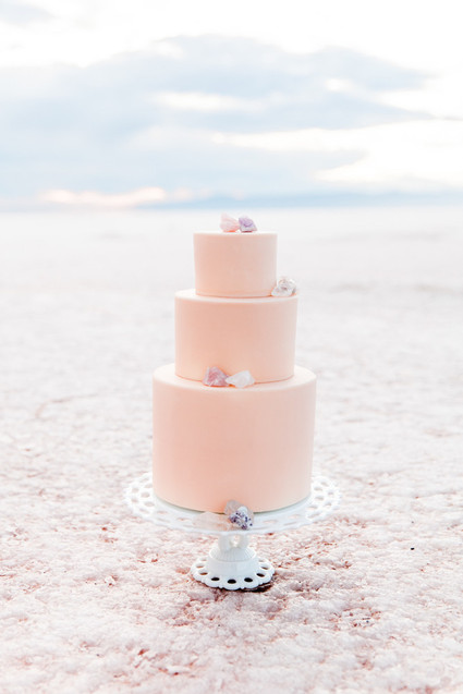 Pink wedding cake