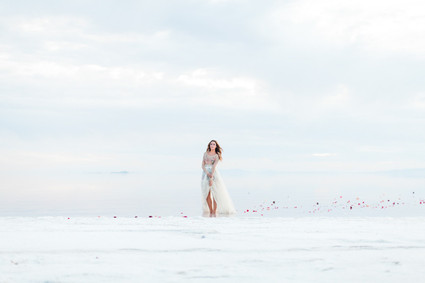 Floral wedding dress