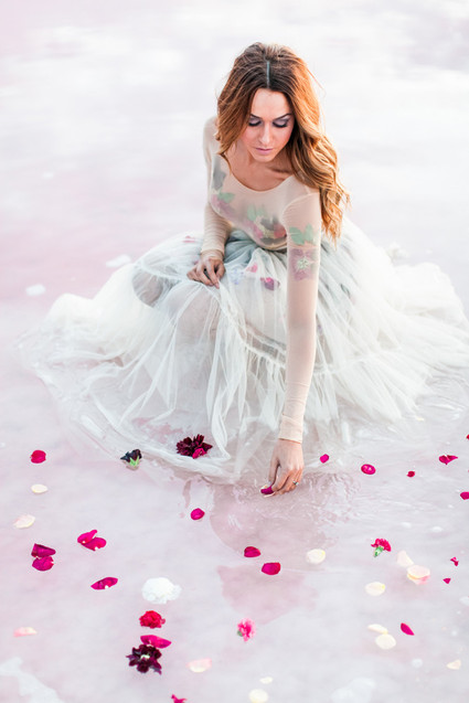 Floral wedding dress