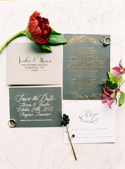 Elegant wedding invitations