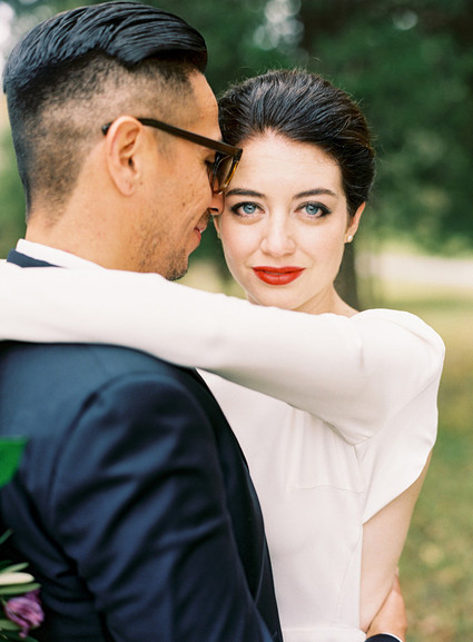 Modern backless wedding dress