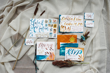 Hand drawn wedding invitations