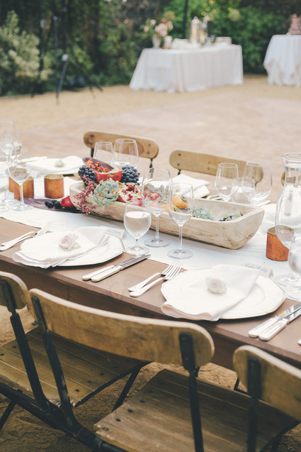 Farm to table wedding tablescape