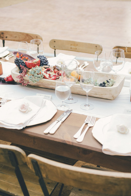 Farm to table wedding tablescape