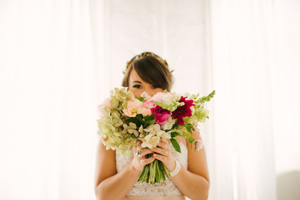 Pink rose and peony bridal bouquet Inspiration