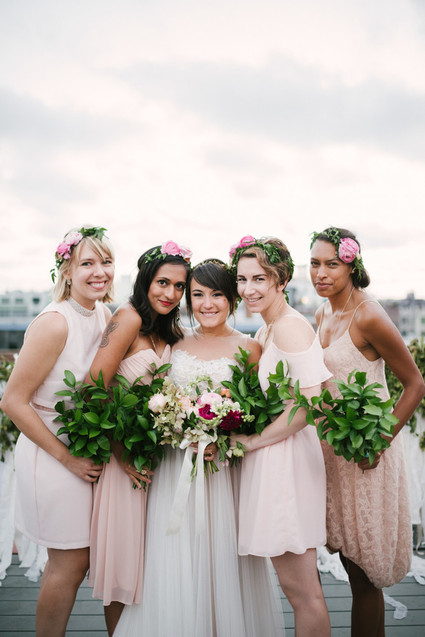 Blush bridesmaids