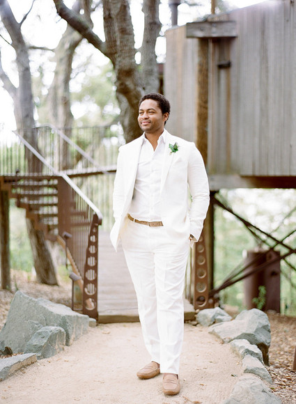 White groom suit