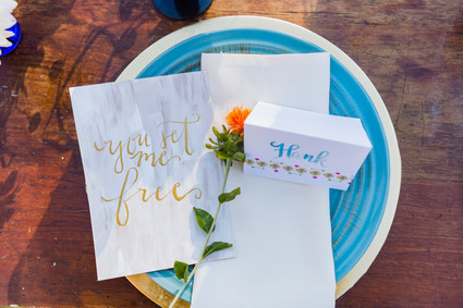 Calligraphy escort cards