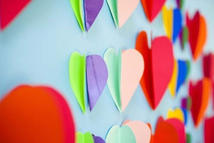 Cut hearts backdrop