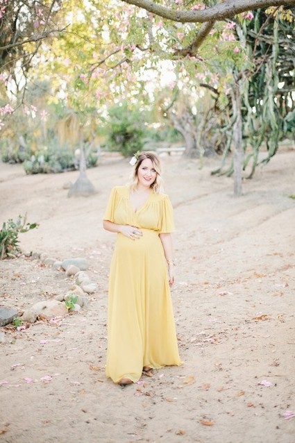 Cactus garden maternity photos