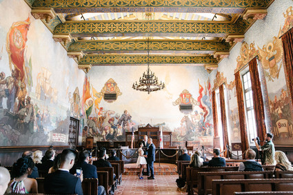 Santa Barbara Courthouse wedding ceremony