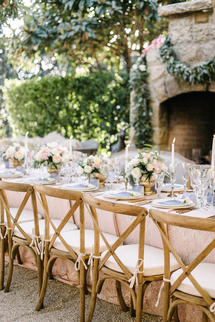 Pantone colored wedding tablescape