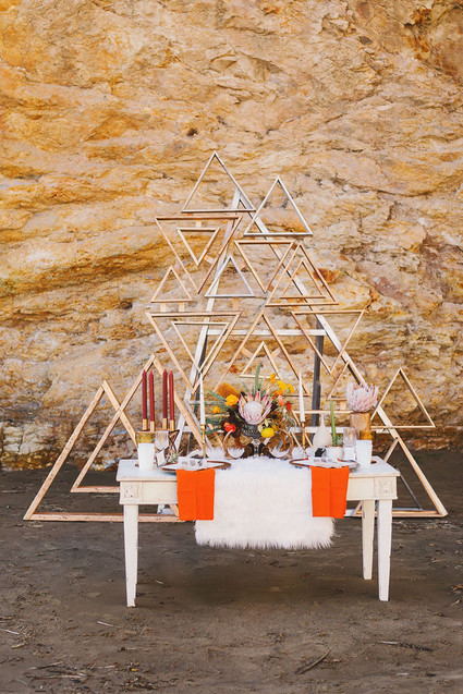 Modern bachelorette party tablescape