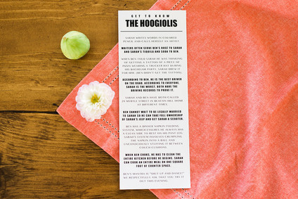 Wedding program Inspiration